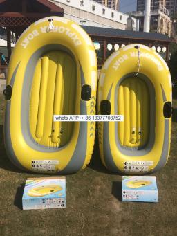 Barco de plástico inflável, simples e duplo, caiaque, hovercraft, pesca, remo, surf, à deriva, praia - Image 1