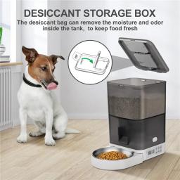 Alimentador automático para animais de estimação, controle por aplicativo, temporização, 4l, tigelas eletrônicas para animais de estimação, dispensador de comida para cães, botão de alimentação, gatos, alimentador para animais de estimação, wi-fi - Image 4