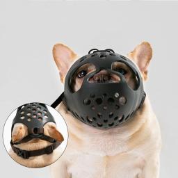 Focinho curto para cães, focinho anti-mordida, máscara bucal respirável para buldogue, máscara de focinho para cães de rosto plano, acessórios para cães ao ar livre - Image 2