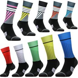 Seamless Anti-Slip Ciclismo Meias, Equipe de bicicleta profissional, Aero Socks, Desporto ao ar livre, Estrada Bicicleta, Unisex Meias Compressão, Novo, 2024 - Image 1