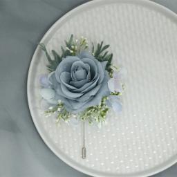 Casamento Boutonniere Silk Rosas Corsage Pulso dama de honra Pulseira Flores Noivo Buttonhole Suit Broche accesorios de boda - Image 5