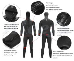 Roupa de mergulho com capuz 3mm, peça única com zíper frontal para homens e mulheres, surf, natação de inverno, vela, caiaque - Image 4