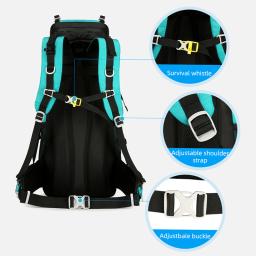 Mochila de acampamento com capa de chuva para homens e mulheres, bolsa de viagem, escalada, caminhadas, trekking, montanhismo ao ar livre, esportes, sacos de hidratação - Image 4