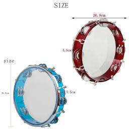 Irin 10 Polegada pandeiro instrumento de percussão tom ajustável tambor mão fileira dupla sino iluminação musical brinquedos educativos - Image 5