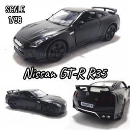 Nissan GT-R R35 Modelo de Carro Réplica, Escala De Metal, Arte Em Miniatura, Decoração De Casa, Hobby Lifestyle, Coleção De Brinquedos De Natal, Presente Kid, 1:36 - Image 1