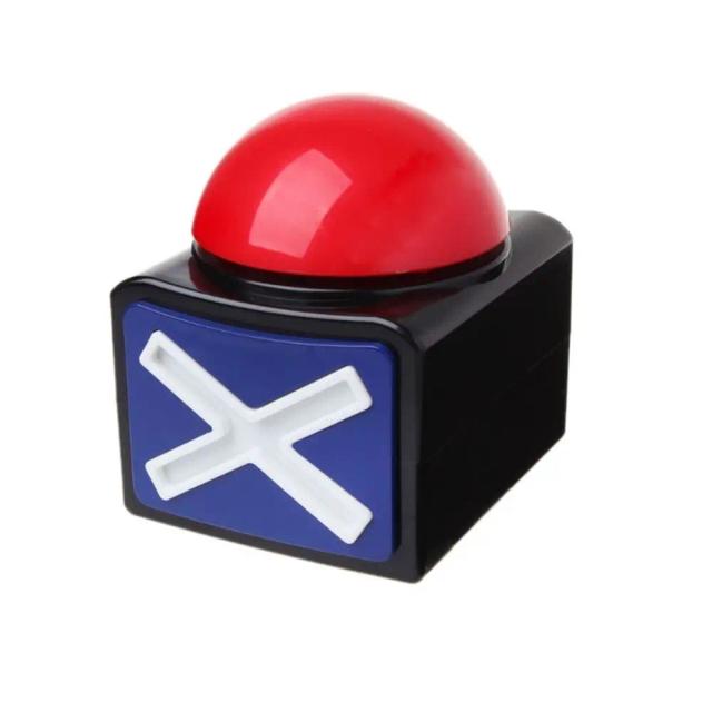 Jogo Buzzer com Som e Luz - Bateria Powered, Campainhas para Concursos e Alívio do Estresse em Vermelho