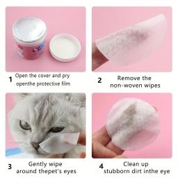 Universal Wet Pet wipes para cães e gatos, Material de tecido não tecido, limpeza de manchas oculares, feito, 1 conjunto, 120 pcs - Image 2