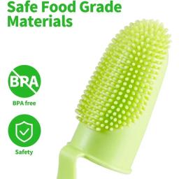 Pet Finger Toothbrush Kit Super macio, escova de dentes dupla, cuidados dentários para cachorros, gatos e pequenos animais de estimação - Image 4