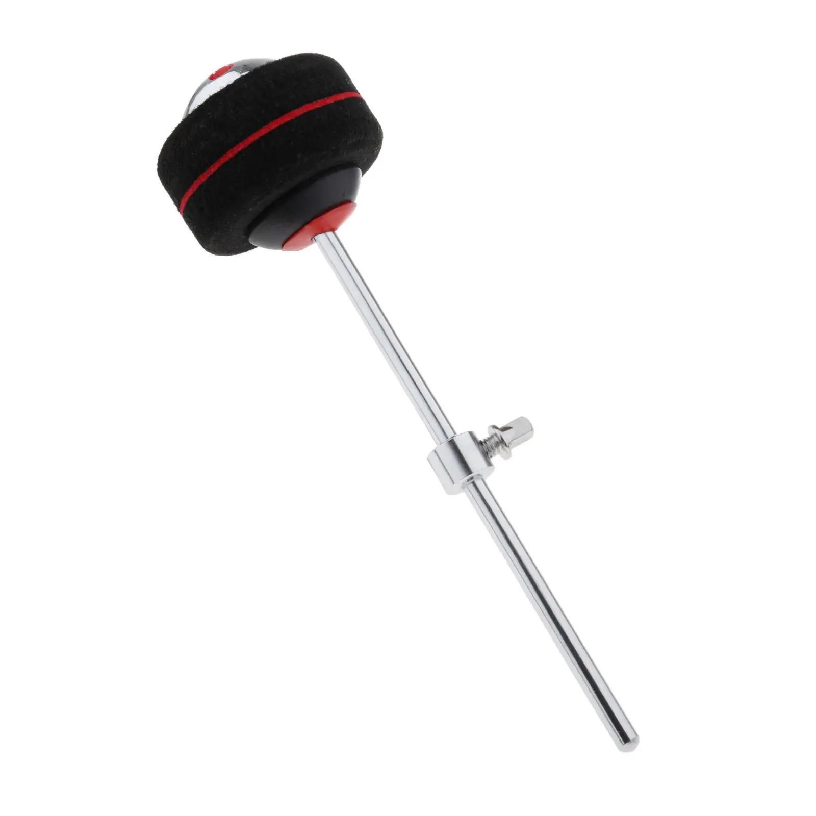 Cabeça do batedor do pontapé do tambor, Haste de aço inoxidável, Batedor de pedal preto, Acessórios para instrumentos musicais - Image 1