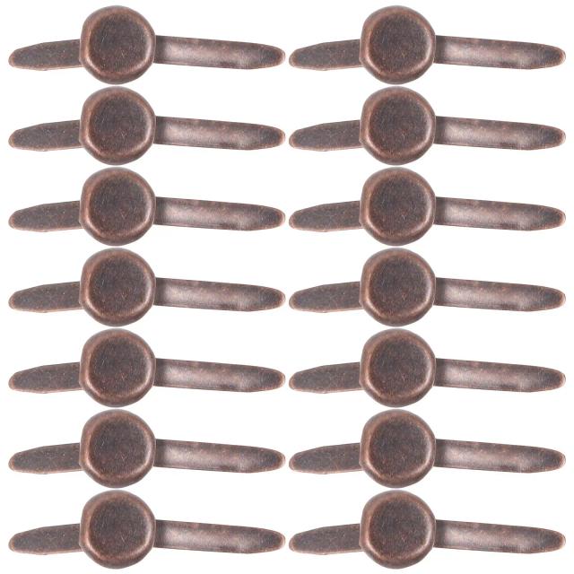 Conjunto de 50 Mini Brads Artesanais de Metal para Scrapbooking e Projetos Escolares Decorativos