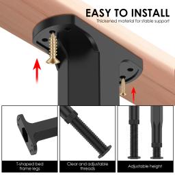 Altura ajustável Móveis Suporte Pés, Pés de Mesa, Sofá Cama Quadro, Suporte Rolamento, 38cm, 4 8 12Pcs - Image 3