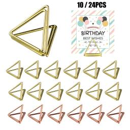 24 pçs metal ouro cartões de lugar número de mesa stands para fotos sinais de comida memorando notas lugar cartão exibição titular do casamento suprimentos - Image 1