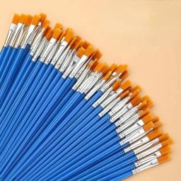 Conjunto de Pincéis para Desenho a Óleo Aquarela Acrílica, Escova de Cabelo Redonda, Caneta para Escrever, Arte Suprimentos, Ferramentas de Pintura, 10 unid, 50 unid - Image 2