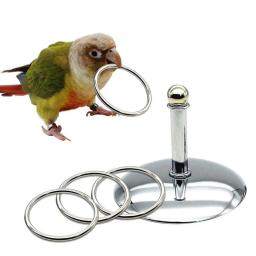 Pássaro Papagaios Brinquedos De Treinamento interativo, Desenvolvimento De Inteligência, Empilhamento Anel De Metal, Conjuntos De Treinamento, Aves Suprimentos, Pet Acessórios - Image 2