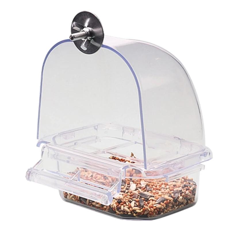 Recipiente alimentos para pássaros, alimentador sementes, acessórios para gaiola, para budgerig - Image 1