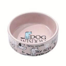 Cartoon Print Cerâmica Pet Alimentação Bowl, Placa De Gato, Filhote De Cachorro Alimentador Lento, Levantado Tigelas De Comida De Gato - Image 3