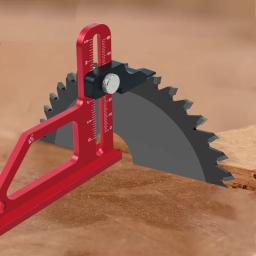 Tabela ajustável Saw Depth Gauge, Configurando o Blade Router, 0-60mm, Alumínio com Métrica e Polegada Scale Bits, Medidor de altura - Image 3