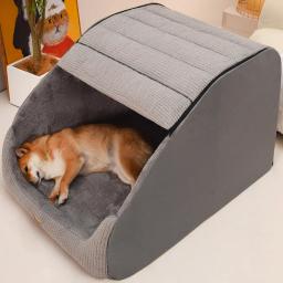 Canil quente para cão grande, totalmente removível e lavável, ninho semi-fechado, suprimentos para animais de estimação, acessórios Golden Retriever, inverno - Image 2