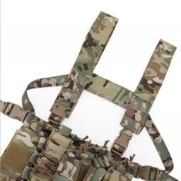 Arnês de colete de equipamento de peito leve com bolsa para paintball caça combate tático - Image 4