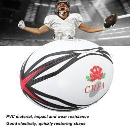 PVC Inflável Prática Bola para Jogo e Treinamento Diário, Bola De Rugby Branco, Número 9, Alta Elasticidade - Image 2