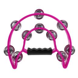 Mão manivela instrumentos musicais para adultos, Handheld ferro pandeiro percussão, roxo - Image 1