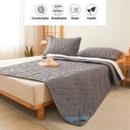 Topper de colchão à prova d'água com faixa elástica, protetor acolchoado, colcha, capa de colchão de inverno para cama de solteiro/duplo 140/160 - Image 3