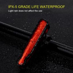 Aranha-laser luz traseira led para bicicleta, luz traseira, impermeável, usb, para bicicleta de estrada e mtb - Image 2