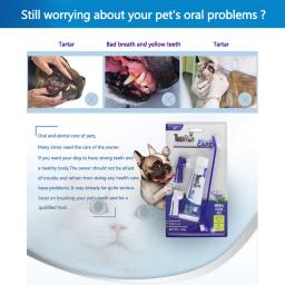 Kit de Controle Tártaro para Animais de Estimação, Creme Dental, Escova Dental, Kit Cuidados Odontológicos para Gato, Limpeza Dentes, Grooming Suprimentos, 4PCs - Image 5