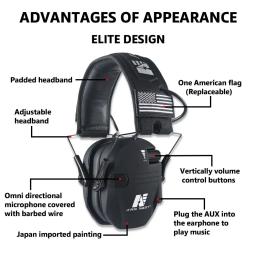 ARM PRÓXIMO-Earmuffs Tiro Eletrônico, Ear Headset Proteção para Caça, Redução de Ruído Profissional, Hands-Free Calling, BT 5.0 - Image 2