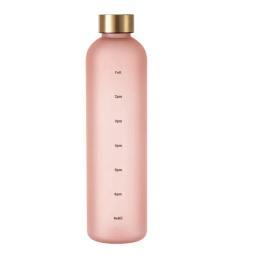 Garrafa de Água com Time Marker, Motivacional Reutilizável, Fitness, Esporte, Exterior, Viagem, Fosco, Plástico, 1L, 32oz - Image 6