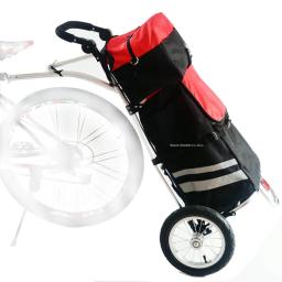 Folding bicicleta carga Trailer com Big Bag, controlador de bicicleta, bicicleta Trailer, Air Wheel, Shopping Trolley, Bagagem carrinho, 63L, 12 Polegada - Image 1