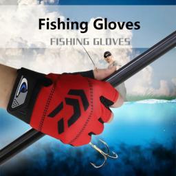 Luvas antiderrapantes impermeáveis para homens, pesca ao ar livre, 3 dedos cortados, equipamentos de caça, acessórios, 1 par - Image 5