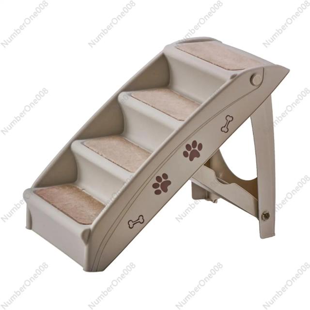 Escada Dobrável Antiderrapante para Cães e Gatos - Rampa Ideal para Camas Altas e Sofás