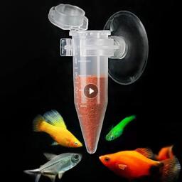 Alimentador automático de peixes Alimentador de camarão salmoura Alimentação de verme vermelho Copo de funil de verme Acessórios de aquário, Fish Food Feeding Tool - Image 1