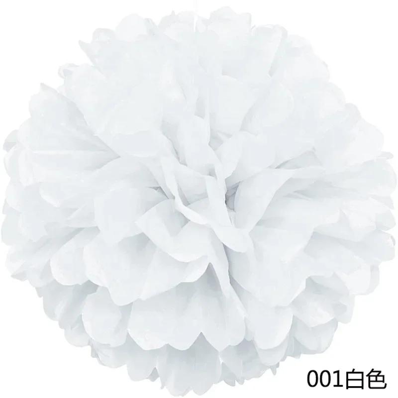 10/15/20/25/30cm Handmade Papel Tissue Pompoms Casamento Decorativa Papel Flores Bola Baby Shower Festa de Aniversário Decoração - Image 1