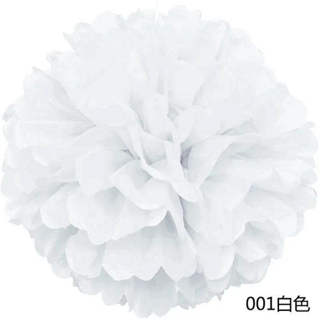 Pompoms de Papel Tissue Artesanais para Casamento e Festas - Decoração Colorida em Vários Tamanhos