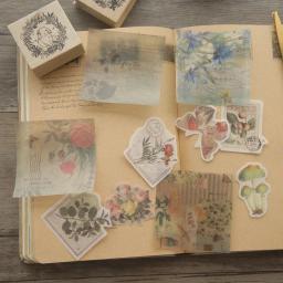 Adesivo de papel para desenhos flores e borboletas, conjunto de 27 peças faça você mesmo como artesanato criativo, fundo de papel, scrapbooking - Image 3