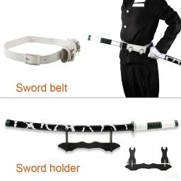 Demônio Slayer Katana com Porta-Espada e Cinto, Espada Samurai Japonesa, Armas de RPG, Azul, 104cm, 1: 1 - Image 5