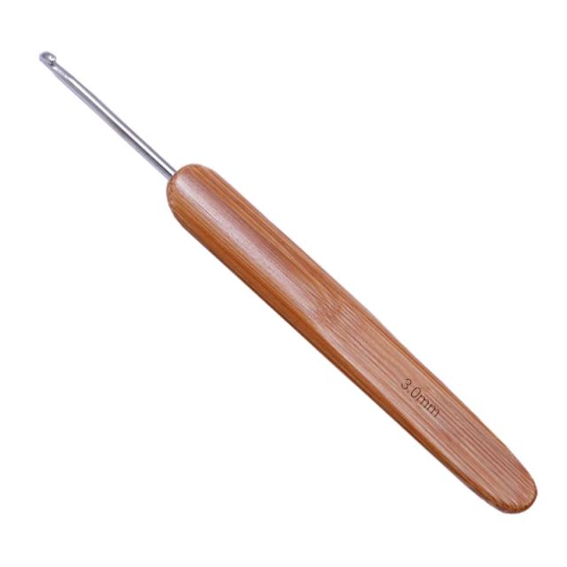 Cabo de Madeira Lmdz com Agulhas de Tricô de 0,5mm a 3mm e Ganchos de Bambu para Crochê e Costura - Ferramenta DIY Essencial