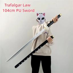 Preto Zoro Samurai Espada, Lei Trafalgar, Cosplay Arma, Katana Knife, Segurança PU, Ninja Prop Brinquedos, 104 centímetros - Image 2