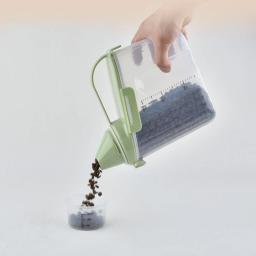 Recipiente hermético do armazenamento do alimento do animal de estimação com copo medindo, suporte seco portátil do alimento, Ja - Image 2
