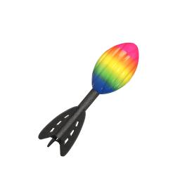 Brinquedo de dardos ao ar livre de longa distância, divertido jogo integrativo, espuma arco-íris, foguete espiral, futebol mão jogando brinquedo, 29cm - Image 2