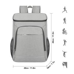 Mochila refrigeradora à prova de vazamentos, 30L, lancheira isolada, sacos portáteis de viagem, ao ar livre, acampando, caminhadas, piqueniques, praia - Image 2