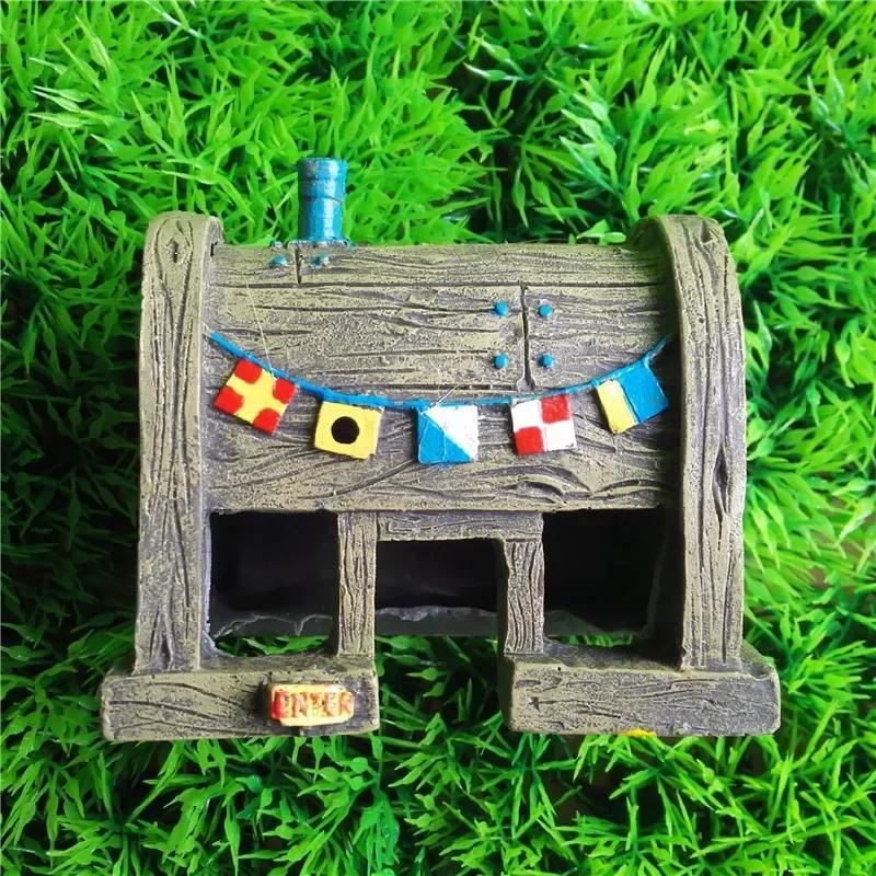 Decoração de aquário para casa, peito com tesouro de resina, decoração de aquário, tanque de peixes, camarão, quarto, taco, cachorro, peixe, decoração - Image 1