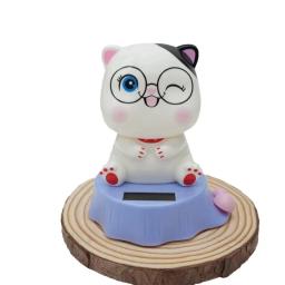 Solar Powered Shaking Head Doll Toy, bonito animal pequenos ornamentos, Desktop, Decorações de carro, presentes infantis, novo, 2024 - Image 2