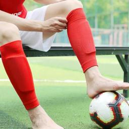 Caneleiras de futebol para esportes ao ar livre, meias de malha de spandex, proteção de perna, meias longas, cor sólida, 14.56 ", T3O3 - Image 5