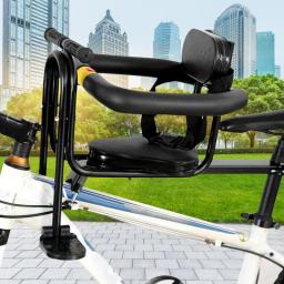 Assento infantil para ciclismo, assento de liga frontal preto, acessórios de ciclismo portátil, assento infantil para crianças de 2 anos a - Image 1