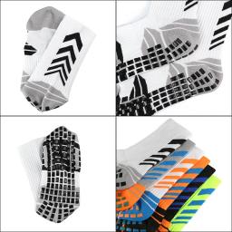 Meias de futebol antiderrapante com salto X para homens, meias esportivas, futebol e basquete, homens e mulheres, 38-45, 3 pares - Image 2