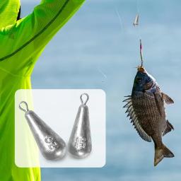 Chumbadas de pesos de pesca, chumbadas de chumbo de pesca em forma de lágrima de 10 tamanhos, pesos de tiro de fundição de baixo para água salgada e água doce - Image 5