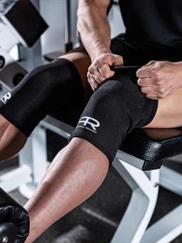 Joelheiras Neoprene para Halterofilismo, Manga de borracha, Halterofilismo, Ginásio Fitness, Prottor Crossfit, 1 Par, 7mm - Image 2